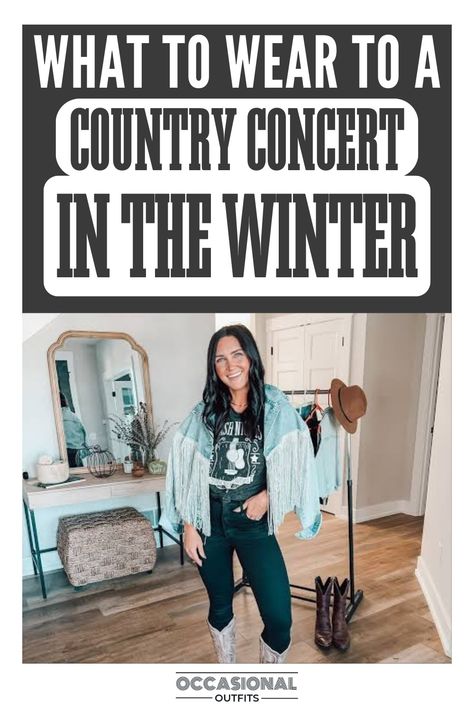 Girl ready for a winter country concert Country Concert Outfit For Winter, Flannel Country Concert Outfit, Winter Outfits With Cowboy Boots For Women, Country Concert Jean Jacket, Zach Bryan Winter Concert Outfit, Nye In Nashville Outfit, Old Dominion Concert Outfit Winter, Country Western Concert Outfit Ideas, Simple Country Concert Outfit Winter