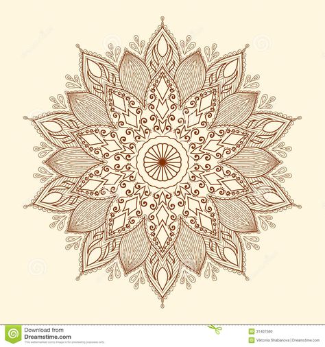 Mandala. Beautiful Hand-drawn Flower. - Download From Over 30 Million High Quality Stock Photos, Images, Vectors. Sign up for FREE today. Image: 31407560 Mandala Meaning, Hur Man Ritar Blommor, Mandala Tattoo Meaning, Dahlia Tattoo, Mandala Flower Tattoos, Embroidery Tattoo, Ornamental Pattern, Ornamental Tattoo, Lotus Mandala