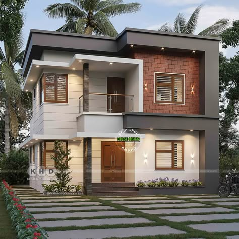 Elegant Small Modern House Design - Exterior View 1500 Sq Ft House Design, House Plans 1500 Sq Ft Home Design, 1500 Sq Ft House Elevation, 1500 Sq Ft House Plans Modern, Traditional And Modern House, Traditional Style Homes Exterior, House Design 1500 Sq Ft, House Elevation Kerala, House Design Kerala Style