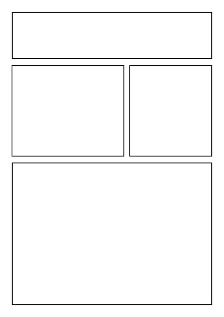 Modèle A4 Simple D'une Mise En Page De S... | Premium Vector #Freepik #vector #storyboard #concept #comic-book #manga Manga Story Board, Manga Comic Layout, Comic Setup, Page Manga, Simple Comic, Practice Sketching, Comic Strip Template, Comics Strip, Storyboard Ideas