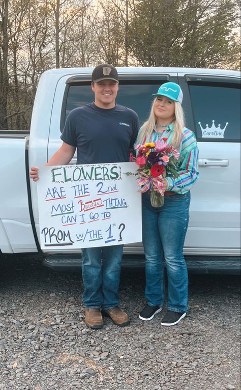 Country Ways To Ask To Prom, Luke Combs Promposal Ideas, Promposal Ideas Country Songs, Bryson Tiller Promposal, George Strait Promposal, Cute Promposals For Girlfriend, Prom Poster Ideas For Girlfriend, Cow Promposal Ideas, Western Homecoming Proposal Ideas