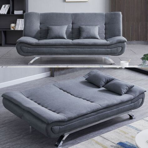 afterfurniture.com Find many great new & used options and get the best deals for Fabric Sofa Bed Recliner Chair Sleeper Sofa Bed 2/3Seater Couch Settee/Chair Bed at the best online prices at eBay! Free delivery for many products! Black And Grey Decor, Bedroom Window Ideas, Tiny Couch, Bed Recliner, Sofa Come Bed, Chair Sleeper, 3 Seater Couch, Upholstered Sofa Bed, Settee Couch