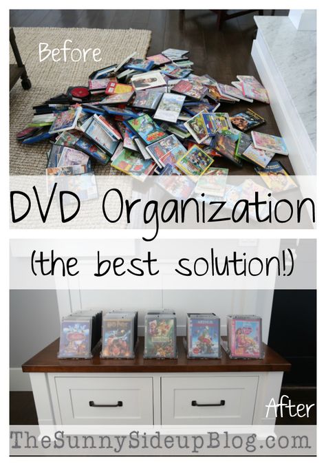 Organizing Dvds Ideas Storage, Movie Storage Ideas Dvd Organization, Storing Dvds Ideas, Entertainment Center Organization, How To Store Dvds Ideas Dvd Organization, Movie Organization Ideas, How To Store Dvds, Dvd Organization Ideas, Hidden Dvd Storage