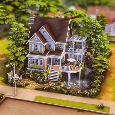 Heeelloooo everyone!! 💚 My newest basegame house! A dream home for a family of five! Surrounded by trees and plants, perfect for being happy! Check out my latest speed build for it on my YouTube channel. I hope you enjoy it. ▶ Link in Bio ❤️✨🌺❤️✨🌺❤️✨🌺 ✨No CC ✨30x20 (Willow Creek) ✨3x🛌 ✨2x🚽 ✨Edit done with Photoshop/ Lightroom ❤️✨🌺❤️✨🌺❤️✨🌺 #thesims4builds #thesims4homes #showusyourbuilds #sccregram #somesimlishbuild #simstagram #thesims #sims #thesims4 #ts #ts4 #thesims4house #simsbuild... Sims 4 Two Story House, Sims 4 Maxis Build Cc, Sims 4 Dream House, Sims 4 House With Greenhouse, Family Houses Sims 4, Sims 4 Plant House, Sims Basegame House, Sims House Build, Sims 4 Willow Creek Builds