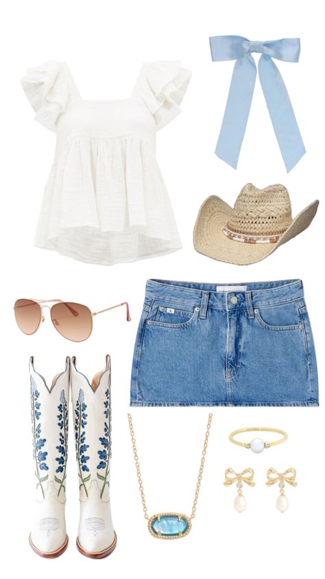 Cowgirl boots // country concert // cowgirl outfit Country Music Outfit, Megan Moroney, Concert Outfit Summer, Cowgirl Outfit, Fest Outfits, Country Style Outfits, Cute Country Outfits, Nashville Outfits, Rodeo Outfits