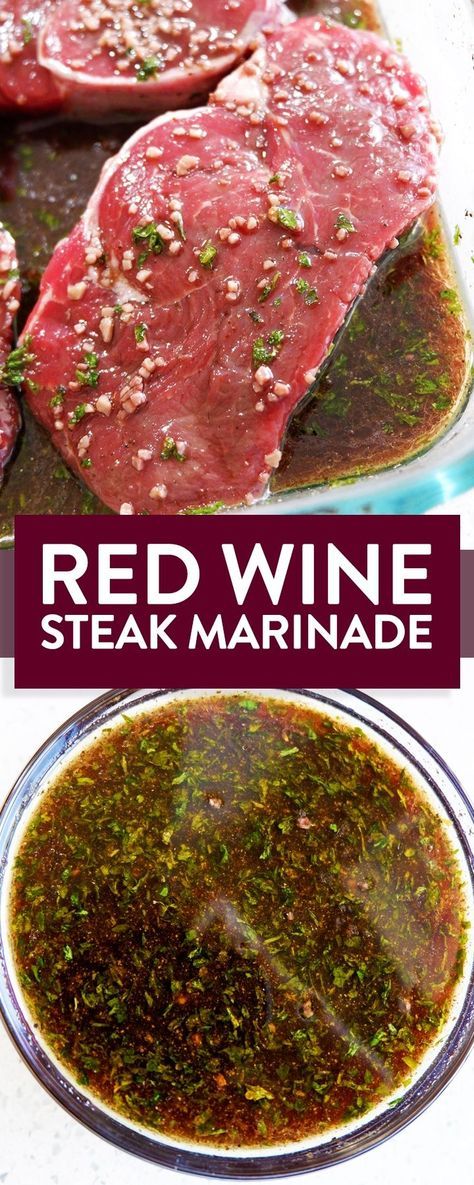 Easy and simple red wine steak marinade with soy sauce, garlic, sesame oil. This gluten free marinade recipe is easy and perfect for grilling steak on the BBQ. Wine Steak Marinade, Red Wine Steak, Steak Marinades, Wine Steak, Grilling Steak, Soy Sauce Garlic, Steak Marinade Recipes, Meat Marinade, Grilled Steak Recipes