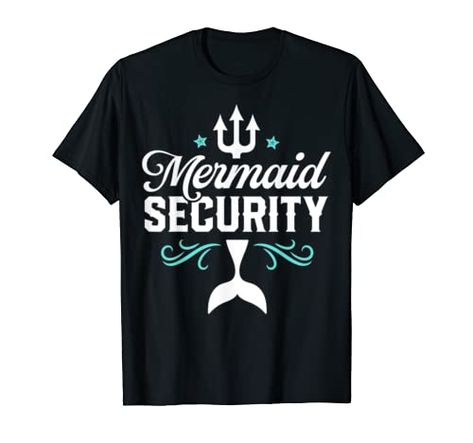 Merman Costume, Mermaid Squad, Security Shirt, Mermaid Shirt, Mermaid Theme Birthday, Cute Mermaid, Mermaid Birthday Party, Clothing Gifts, Graphic Apparel