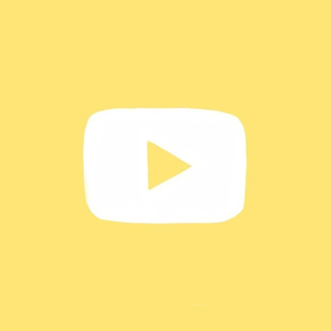 Youtube Logo Yellow, Yellow Youtube Icon, Widget Icon Yellow, Yellow Widget Icons, Yellow App Icon Aesthetic, Yellow Iphone Icons, Yellow Ios Icons, Yellow App Icons Aesthetic, Yellow Phone Icon