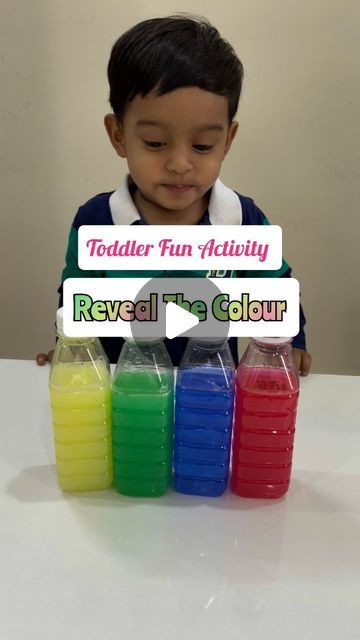 Prabha Mekala on Instagram: "Toddler Activity - Reveal the Colour 🌈  Follow @munchkins_mumma for more Toddler activity ideas   #learncolors #children #education #colornames #colors #educational #kidslearning #watercolorsmix #color #learning #diy #art  #kidsactivities  [ Preschool activities, toddler activities, toddler play ideas, colour activities, toddler activity ideas]#" Intellectual Activities For Preschoolers, Colors Math Activities Preschool, Learn Colours Activities, Color Games For Kids Activities, Color Activity For Kindergarten, Colour Activity Preschool, Colour Experiments For Kids, Math Activity For Toddlers, Sorting Colors Activities For Preschool