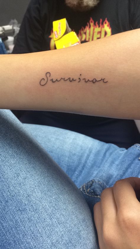 Small survivor tattoo | Survivor tattoo, Matching bff tattoos, Matching  friend tattoos Orphan Tattoo Ideas, Tattoos About Survival, I Am A Survivor Tattoo, Tattoo Ideas For Surviving, Attempted Survivor Tattoo, Tattoos About Surviving, Surviving Tattoos, Small Survivor Tattoo, Sa Victim Tattoo