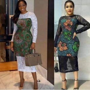 30 Fabulous Ankara and Lace Combo Styles for Classy Ladies - Lace Combo Styles, Ankara And Lace Combo, Ankara And Lace Combination Styles, Ankara And Lace Combination, Lace Combination Styles, Corporate Wears, African Maxi Dress Ankara, Ankara And Lace, Lace Dress Classy