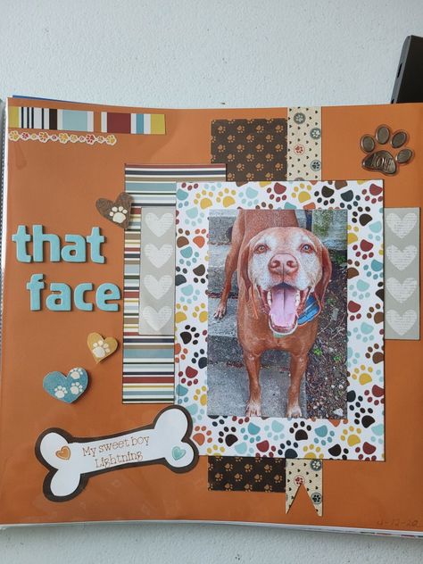 Pet Scrapbook Layouts Cute Ideas, Scrapbooking Dogs Ideas, Dog Scrapbook Pages, Dog Scrapbook Layouts Ideas, Pet Scrapbook Ideas, Dog Scrapbook Ideas, Scrapbook Page Layouts Ideas, Scrapbooking Pets, Dog Scrapbook Layouts