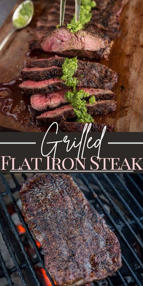 Grilled Flat Iron Steak - Vindulge Flat Iron Steak Marinade, Salmon Fish Recipes, Grilled Flat Iron Steak, Flat Iron Steak Recipes, Beef Rub, Good Steak Recipes, Skirt Steak Recipes, Grilled Fish Recipes, Flank Steak Recipes