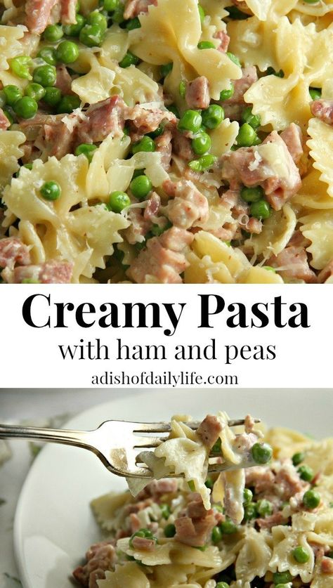 Recipes Using Leftover Ham, Pasta With Ham And Peas, Ham Peas And Pasta, Leftover Ham Recipes Casseroles, Ham Recipes Healthy, Recipes With Cooked Ham, Pasta With Ham, Ham And Peas, Ham Dinner Recipes