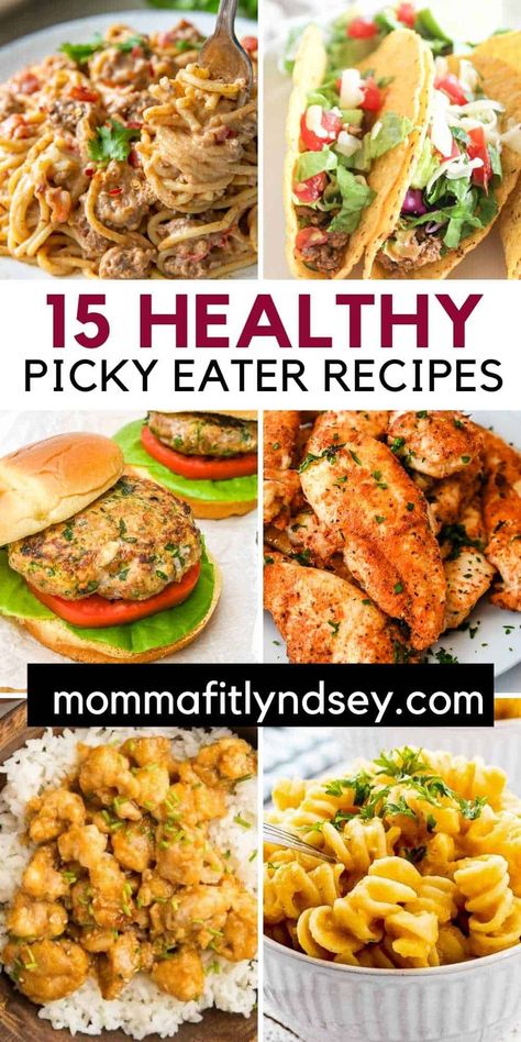 Yummy Healthy Food For Picky Eaters, Healthy Lunches For Picky Eaters Adults, No Veggie Dinner Recipes, Healthy Picky Eater Recipes Easy Dinners, Nutritious Meals For Picky Eaters, Macro Friendly Recipes For Picky Eaters, Healthy Options For Picky Eaters, Easy Healthy Dinner Recipes For Picky Eaters, Healthy For Picky Eaters Adults