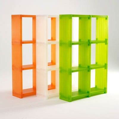 Smart Fixtures | Cubitec Modular Plastic Shelves in Lime Green Portable Shelving, Storage Shelving Ideas, House Kits, Retail Fixtures, Bird House Kits, Plastic Shelves, Shelving Ideas, Object Design, Storage Shelving