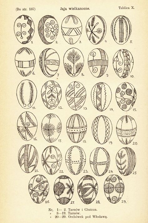 Pisanki - the decorated Easter eggs in Poland - 19th century examples Pysanky Eggs Pattern, Decorated Easter Eggs, Polish Easter, Easter Egg Art, Carved Eggs, Easter Egg Pattern, Pysanky Eggs, Ukrainian Easter Eggs, Easter Egg Designs