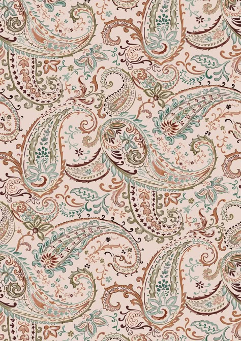 Kalamkari Fabric, Paisley Motifs, Repeat Design, Fabric Print Design, Print Design Art, Elegant Wallpaper, Mughal Art, Paisley Art, Textile Prints Design