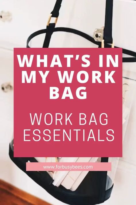 whats in my work bag Work Bag Accessories, How To Organize Work Bag, What To Pack In Your Work Bag, What To Put In Work Bag, Purse For Work, Work Bag Must Haves, Work Bag Essentials List, Work Essentials Women, What’s In My Office Bag