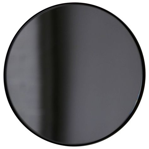 Alguacil & Perkoff Ltd. Wall Mirror - Orbis™ Round Tinted Frame - Medium British Modern Black Tinted Mirror, Mirror With Black Frame, Accessories Tray, White Mirror Frame, House Reception, Mirror Texture, Minimalist Mirrors, Multiple Mirrors, Black Mirror Frame