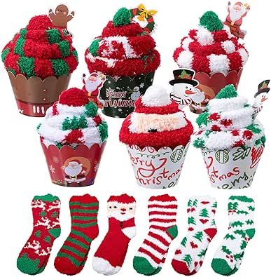 Bulk Christmas Gifts, Cupcake Socks, Sock Cupcakes, Christmas Socks Gift, Teacher Holiday Gifts, Corporate Holiday Gifts, Neighbor Christmas Gifts, Cheap Christmas Gifts, Easy Christmas Gifts