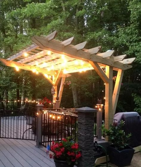 Cantilevered Pergola, Pergola Modern, Pergola Patio Ideas, Patio Deck Ideas, Pergola Decor, Small Pergola, Pergola Diy, Cheap Pergola, Pergola Swing