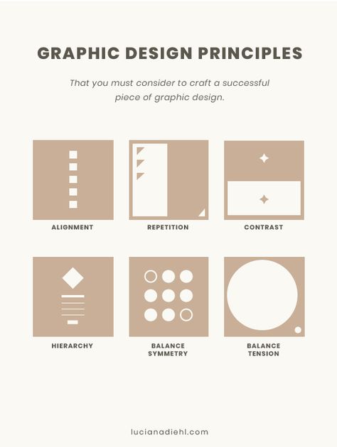 A set of graphic design principles that you must consider to craft a successful piece of design! Graphic Design Principles Layout, Graphic Design Step By Step, Design Composition Principles, How To Build A Graphic Design Portfolio, Graphic Design Must Haves, Basics Of Graphic Design, Principles Of Graphic Design, Graphic Design Assignments, Tips Graphic Design