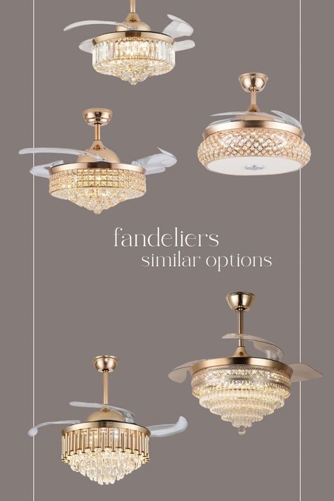 Bedroom fan fandelier  #LTKSpringSale #LTKhome #LTKSeasonal Bedroom Fan, Crystal Ceiling Fan, Living Room Hall, Forever Home, Home Stuff, Ceiling Fan, Reno, Ceiling, Fan