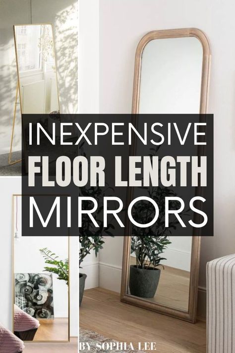 Floor Length Mirror Dining Room, Full Length Mirror In Entryway Foyer Ideas, Mirrors In The Bedroom, Mirrors Bedroom Wall, Floor Length Mirror In Entryway, Full Length Mirror Decor Ideas Hallway, Floor Length Bedroom Mirror, Long Mirror Decorating Ideas Hallway, Mirror Against Wall Bedroom