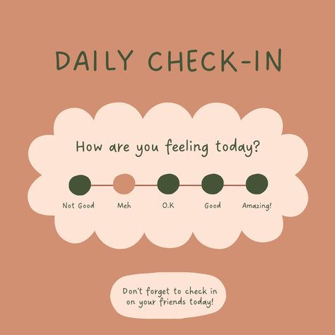 Daily Check-In: How are you feeling today? 💬✨ Take a moment for self-reflection and embrace the emotions that accompany this day. #dailycheckin #emotionalwellness #selfreflection How Am I Feeling Today, How You Feeling, Morning Feelings Check In, Classroom Check In Board, How Are You Doing Today, Feelings Check In, How Do You Feel Today, How Are You Feeling Today, How Are You