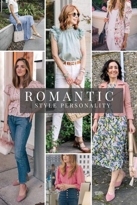 Natural Romantic Clothing Style House Of Colour, Soft And Feminine Style, Cute Casual Feminine Outfits, Soft Summer Romantic Style, Classic Style Personality Outfits, Find Your Personal Style, Romantic Fashion Style Casual, Graceful Style, Romantic Classic