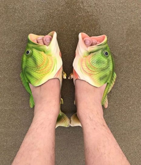 Fish Shoes, Fish Flip Flops, Crazy Heels, Fantasy Shoes, Weird Shoes, Funny Shoes, Shower Slippers, Animal Slippers, Ugly Shoes