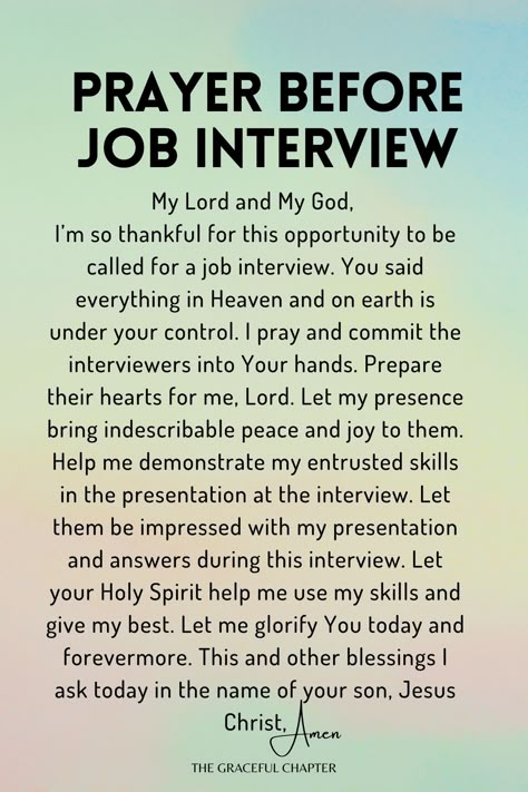 Prayer before job interview - prayers for job interview Prayers For An Interview, Positive Affirmation For Job Interview, Questions And Answers For Job Interviews, Question To Ask At A Job Interview, Pray For New Job, Prayers Before Job Interview, Things To Say At An Interview, Praying For Job Interview, How To Write Prayers