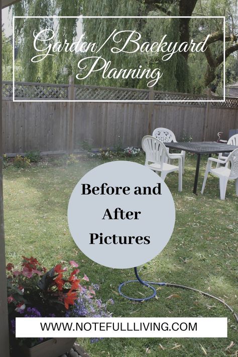 In this blog post I share with you all the before and after photos of our backyard, including our garden transformations. Hope they are inspiring for your backyard and future garden endeavors. Small Garden Makeover Before And After, Before And After Yard Makeovers, Garden Before And After Uk, Garden Transformation Before And After, Garden Before And After, Backyard Before And After, Before And After Landscaping, Backyard Planning, Garden Transformation