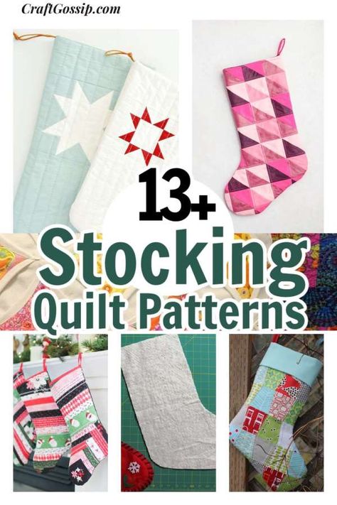 13 DIY Christmas Holiday Stockings You Can Quilt – Quilting Diy Stockings Pattern, Diy Quilted Christmas Stocking, Diy Christmas Quilt, Quilt Stocking, Christmas Stocking Pattern Free, Stocking Pattern Free, Christmas Stocking Tutorial, Christmas Stocking Patterns, Origami Christmas Ornament