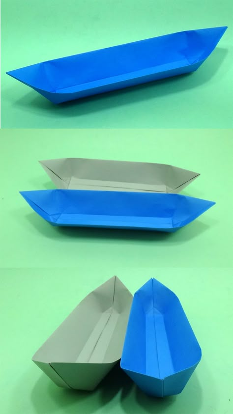 How To Make A Paper Boat Easy, Diy Paper Boats How To Make, Paper Canoe Craft, Paper Boats That Float, Paper Craft Boat, Floating Boat Craft, Boat Origami For Kids, How To Make Boat Paper, Canoe Crafts For Kids