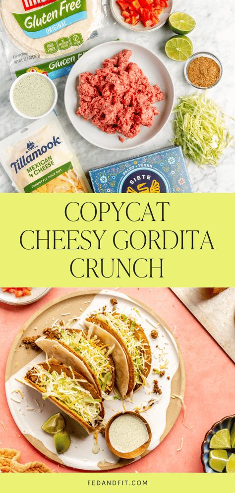 Copycat Cheesy Gordita Crunch Crunchy Tacos, Taco Shell Recipe, Fish Tacos With Cabbage, Crunchy Taco Shells, Blackened Fish, Taco Shell, Fed And Fit, Crunch Recipe, Homemade Juice