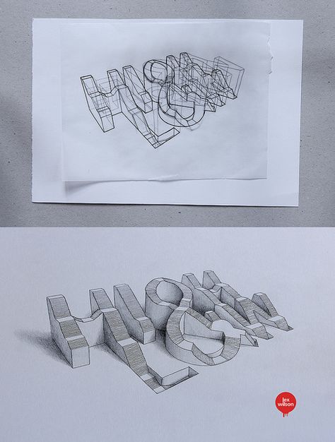 High&Low // 3D Typography Typography Sketch, German Market, Illusion Drawings, 3d Lettering, Typography Artwork, Shop Website, Beautiful Handwriting, 3d Typography, Birmingham Uk