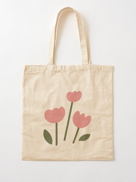 Cute Fabric Painting Ideas, Simple Tote Bag Design Paint, Diy Tote Bags Painting, Desain Tote Bag Simple, How To Paint Tote Bags, Cute Bag Designs, Canvas Bag Painting Ideas Easy, Simple Tote Bag Painting, Tote Bag Design Painting