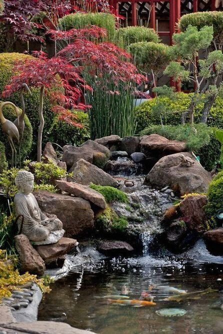 Waterfall Landscaping, Koi Pond Ideas, Kolam Koi, Taman Air, Backyard Ponds, Outdoor Water Feature, Garden Pond Design, Outdoor Water Features, Small Pond