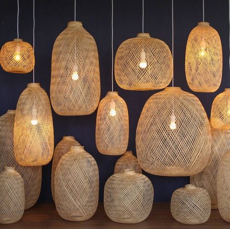 Rattan Lighting, Rattan Chandelier, Fishing Basket, Bamboo Light, Bamboo Lamp, Basket Lighting, Bamboo Pendant Light, Rattan Pendant Light, How To Make Lanterns