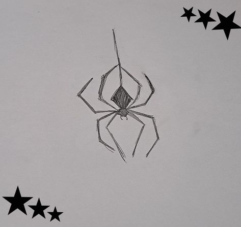 Mini Spider Man Drawing, Drawing Of Spider Web, Grunge Spider Drawing, Easy Pin Drawings, Spider On A Web Drawing, Cute Easy Spiderman Drawings, Cute Spider Web Drawing, Spider Aesthetic Drawing, Easy Spider Doodle