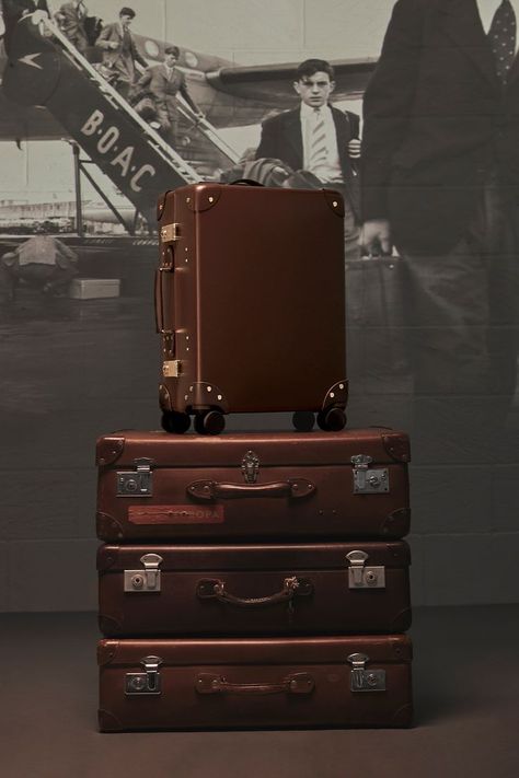 Since 1897, Globe-Trotter's Original suitcase has symbolised timeless allure and iconic status, accompanying pioneers to the South Pole and the summit of Mount Everest. Today, our 4-wheel Carry-On offers a modern interpretation for contemporary travellers. #MyGlobeTrotter #GlobeTrotter1897 Globe Trotter Luggage, Vacation Vibes, Hogwarts School, Trotter, Carry On Luggage, South Pole, Globe Trotter, Travel Inspo, Airlines