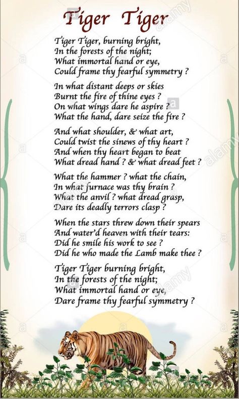 The Tyger William Blake, William Blake, Poetry