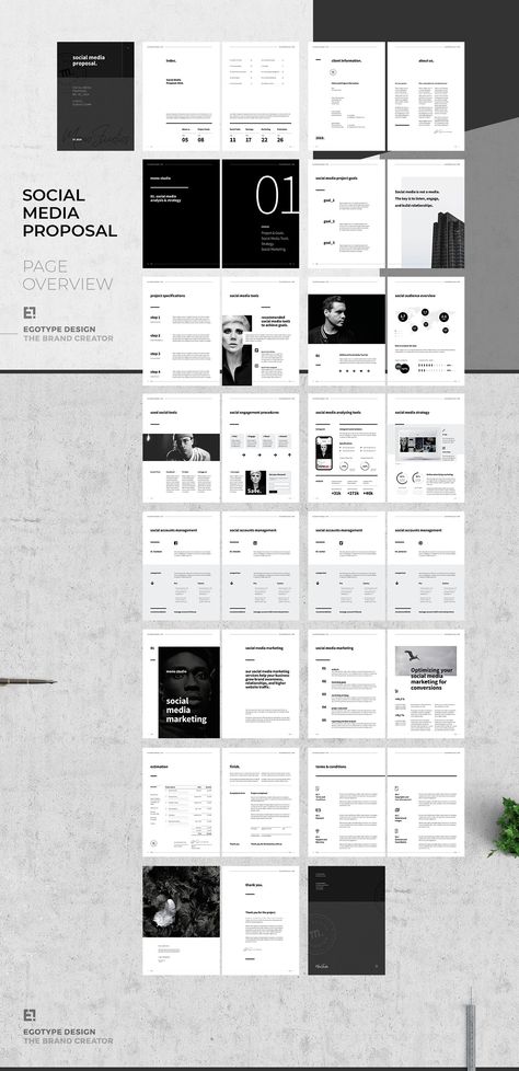 Social Media Proposal Template on Behance Marketing Proposal Ideas, Editorial Plan Social Media, Video Production Proposal Template, Business Document Template, Creative Business Proposal, Pricing Proposal Design, Proposal Document Design Layout, Influencer Proposal Template, Social Media Management Proposal Template