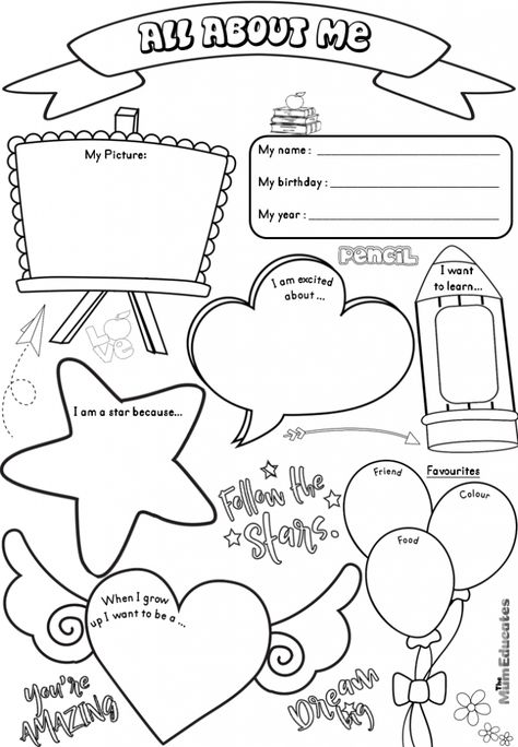 Students Profile Ideas, Get To Know Me Worksheet Free Printable, Student Profile Ideas, How About Me, Free Printable All About Me Worksheets, All About You, All About Me Template Printables Free, All About Me Template Aesthetic, This Is Me