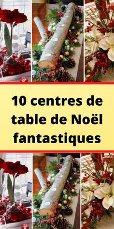 10 centres de table de Noël fantastiques Noel Diy, Center Table, Decoration Table, Chic Decor, Floral Art, Christmas Wreaths, Aura, Table Decorations, Holiday Decor