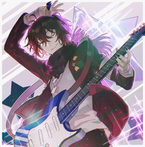 Everyone is really loving this idol arc. Dazai Osamu | Bungou Stray Dogs Bungo Stray Dogs Fanart, Bsd Dazai, Scene Aesthetic, Band Au, Chuya Nakahara, To The Stray Dogs, Dazai Chuuya, Nakahara Chuuya, Dazai Bungou Stray Dogs