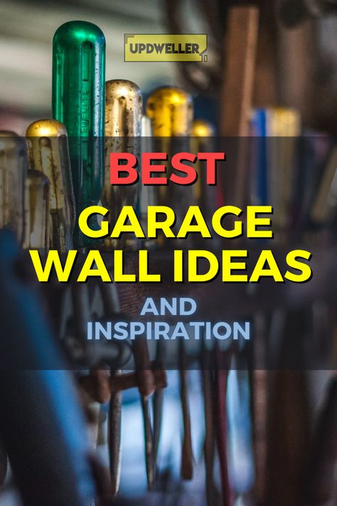 Are you tired of the way your garage is looking? Is it dark and too hoarded? I really believe that every garage should look nice and clean with a few colors that would enlighten your mood when you enter there, so if yours totally bums you up, here are some amazing wall ideas to consider. Don't forget to let me know your favorite! #updweller #garage #garageorganization #garagestorageideas #garageorganizationideasstorage #garagedesignideas #garagemakeoveronabudget #easygaragemakeover Garage Wall Art Ideas, Garage Wall Covering Ideas, Garage Wall Paneling Ideas, Dark Garage Walls, Finish Garage Walls Cheap, Garage Colors Wall Ideas, Garage Walls Covering Ideas, Garage Interior Walls, Wall Painting Decor Ideas