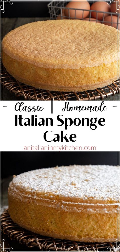 Sponge Cake Recipe Best, Italian Sponge Cake, Resipi Kek, Sponge Cake Recipe, Italian Cakes, Torte Cupcake, Sponge Cakes, Sponge Cake Recipes, New Cake